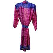 Silke kimono med lomme