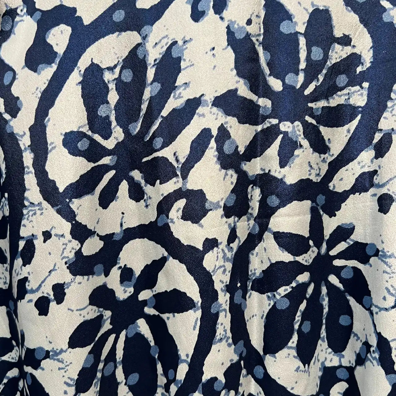 Lang Blå Blomstret Silke Kimono 1.