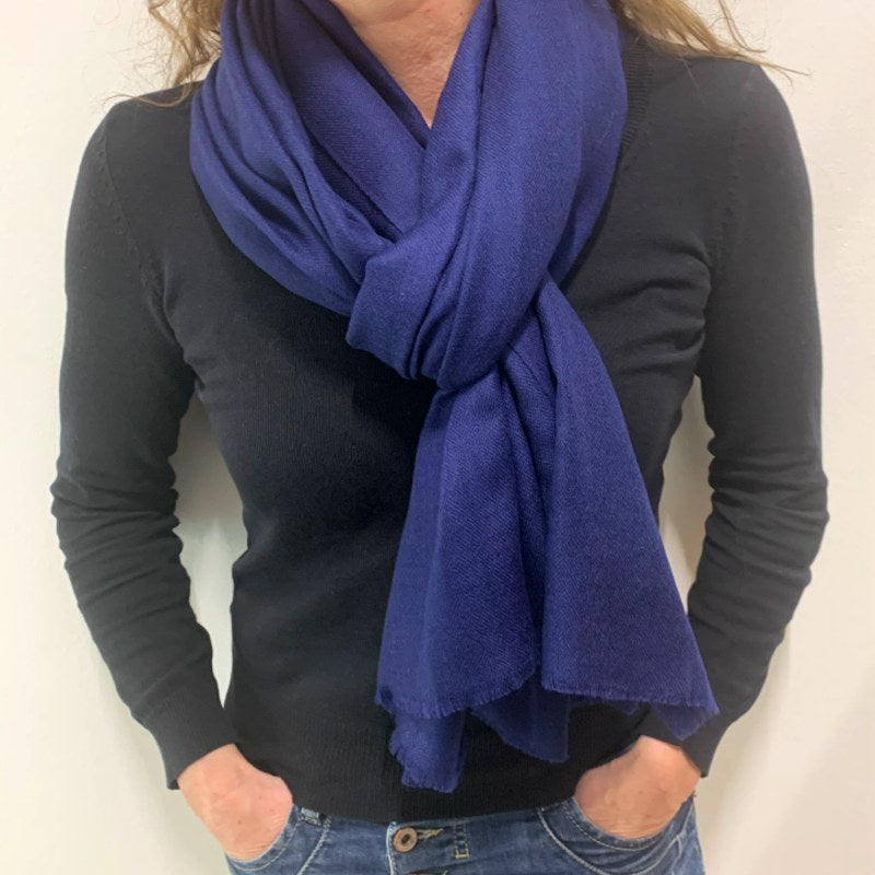 Cashmere Sjal - Blå