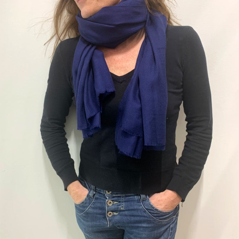 Cashmere Sjal - Blå