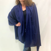 Cashmere Sjal - Blå