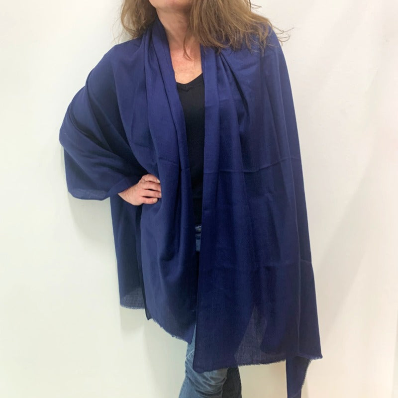 Cashmere Sjal - Blå