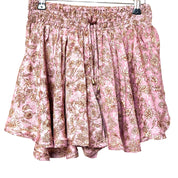 Shortsnederdel i silke med lomme str. S/M