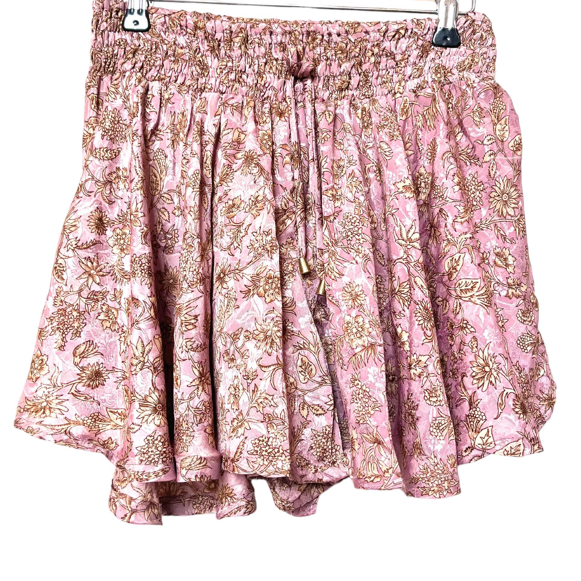 Shortsnederdel i silke med lomme str. S/M