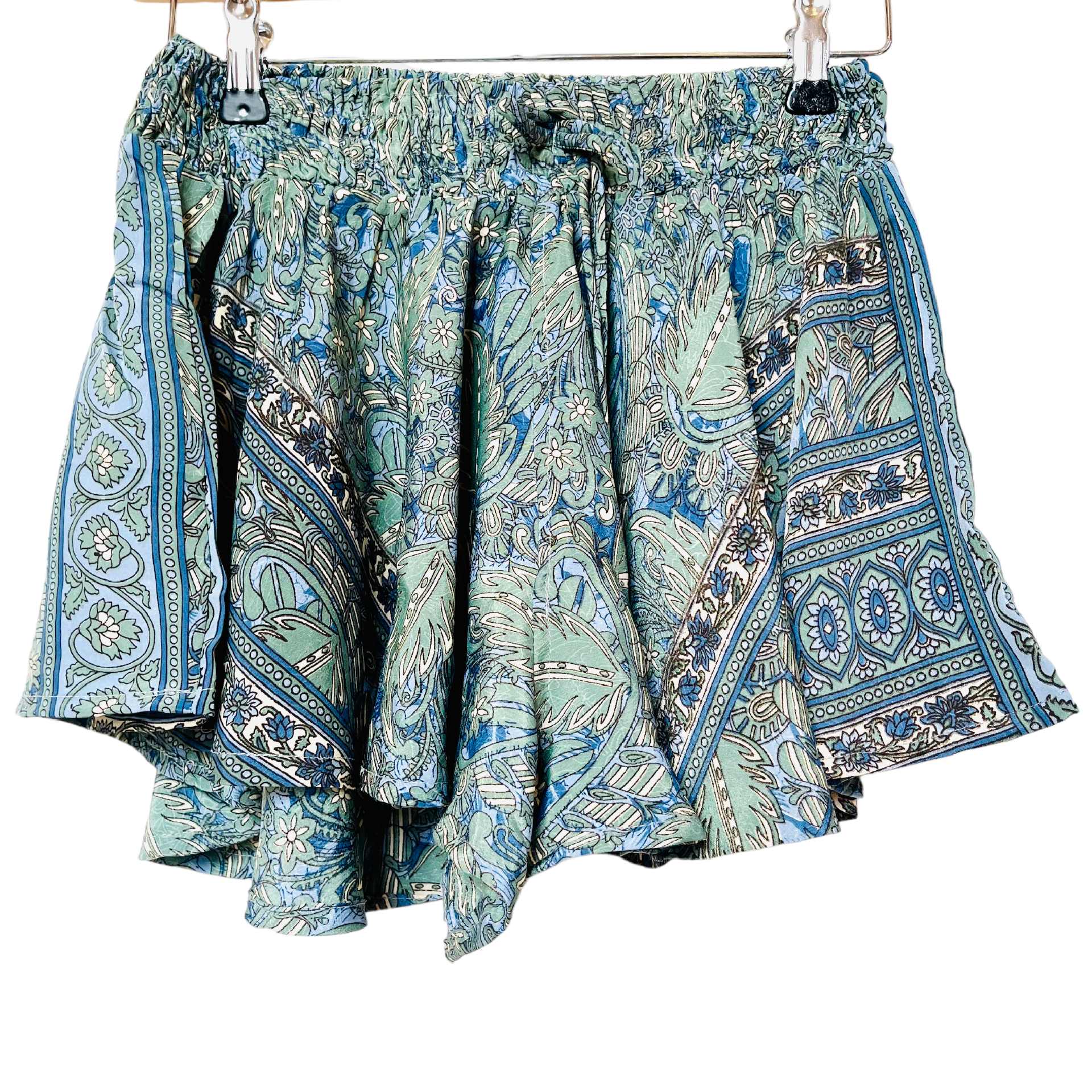 Shortsnederdel i silke med lomme str. XS/S