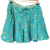 Shortsnederdel i silke med lomme str. M/L