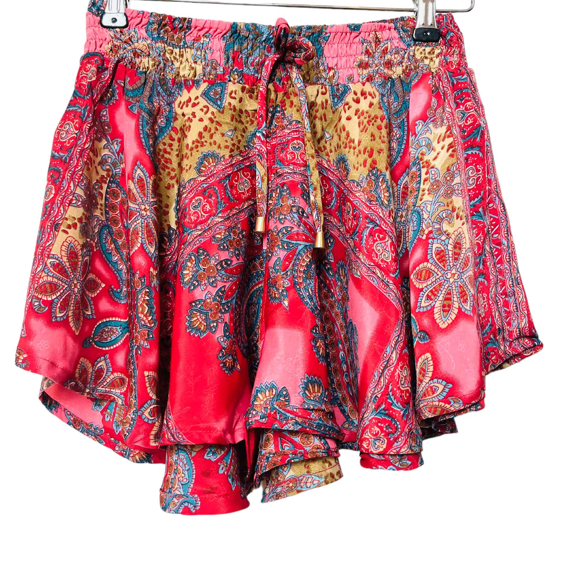 Shortsnederdel i silke med lomme str. XS/S