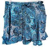 Shortsnederdel med lomme i silke str. S/M