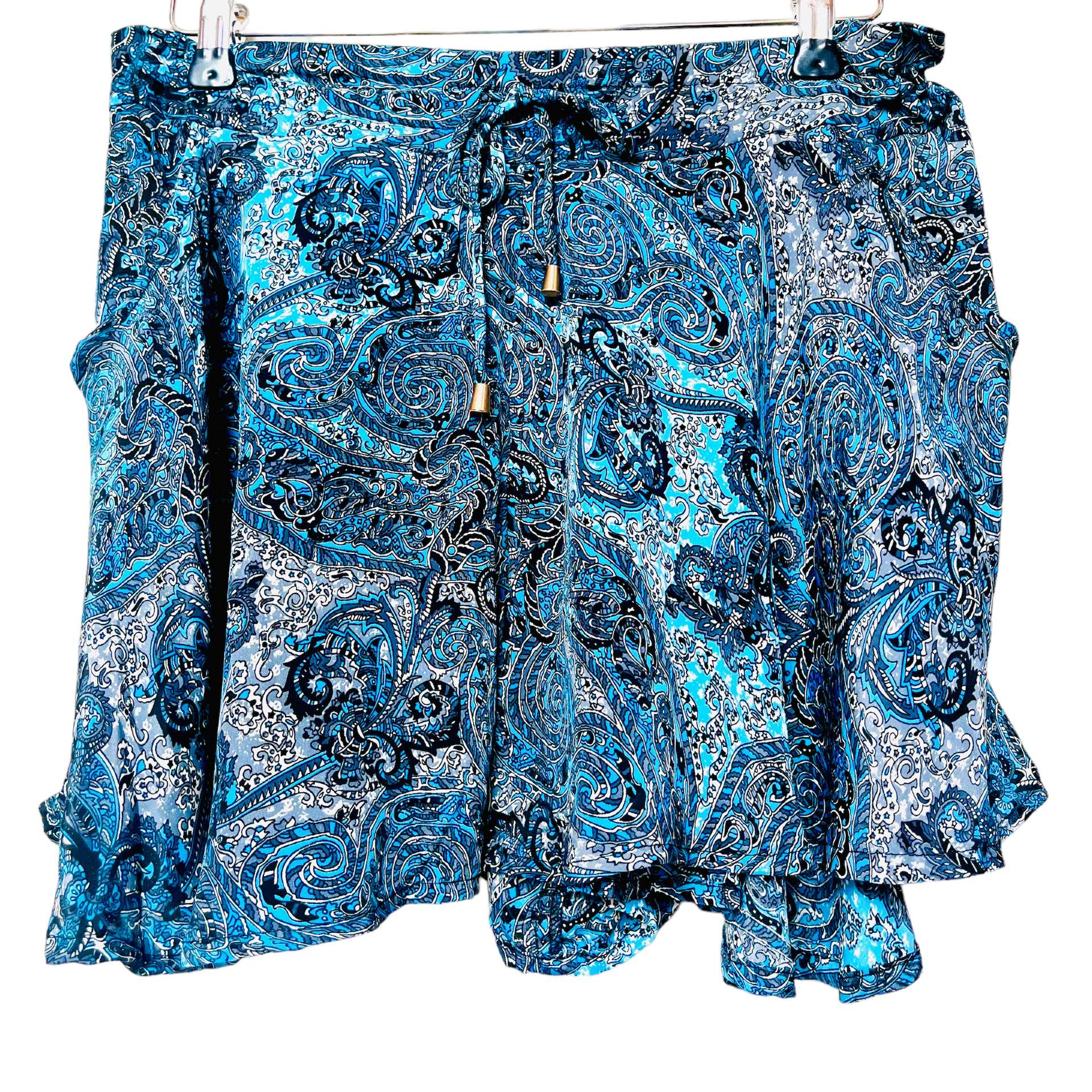 Shortsnederdel med lomme i silke str. S/M