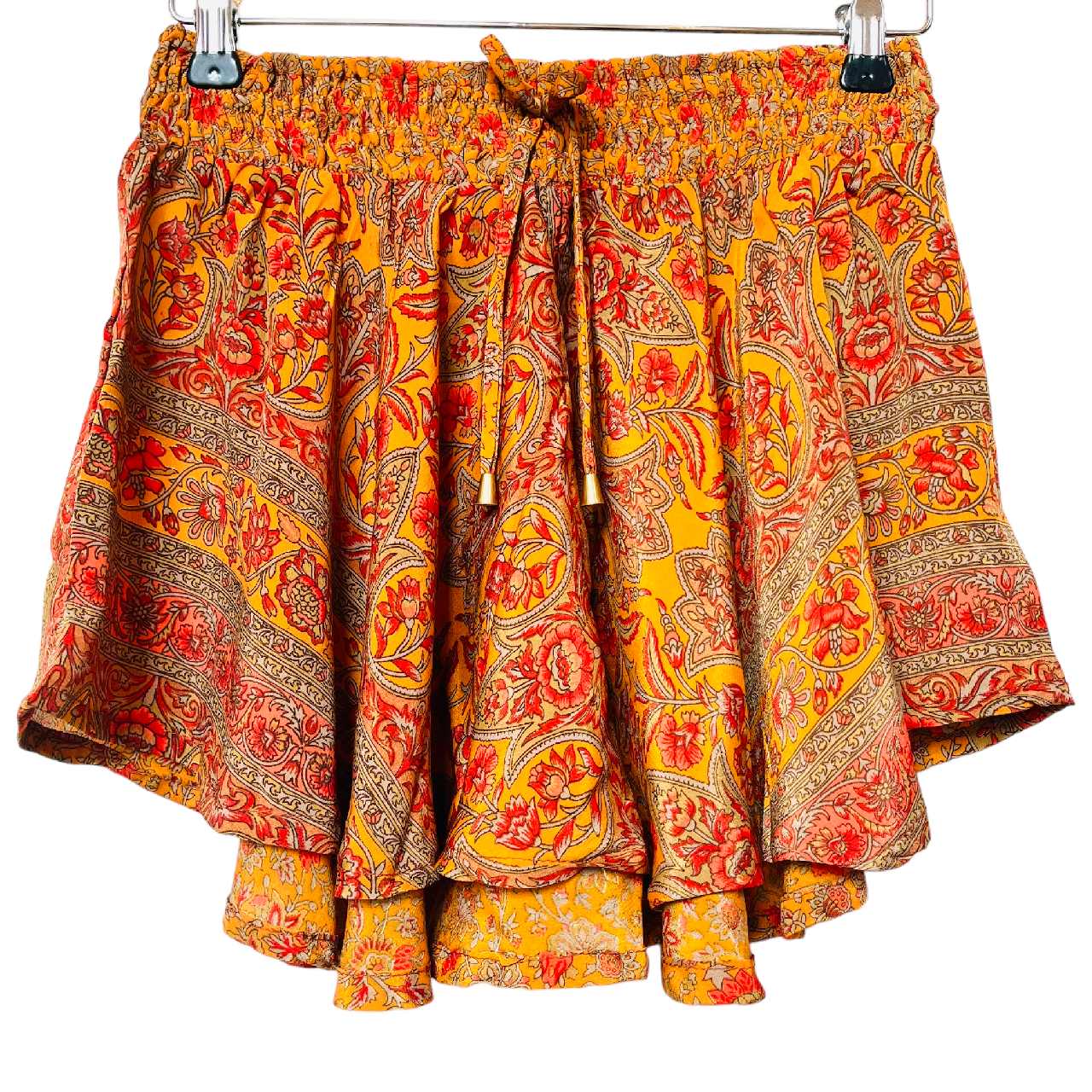 Shortsnederdel i silke med lomme str. XS/S