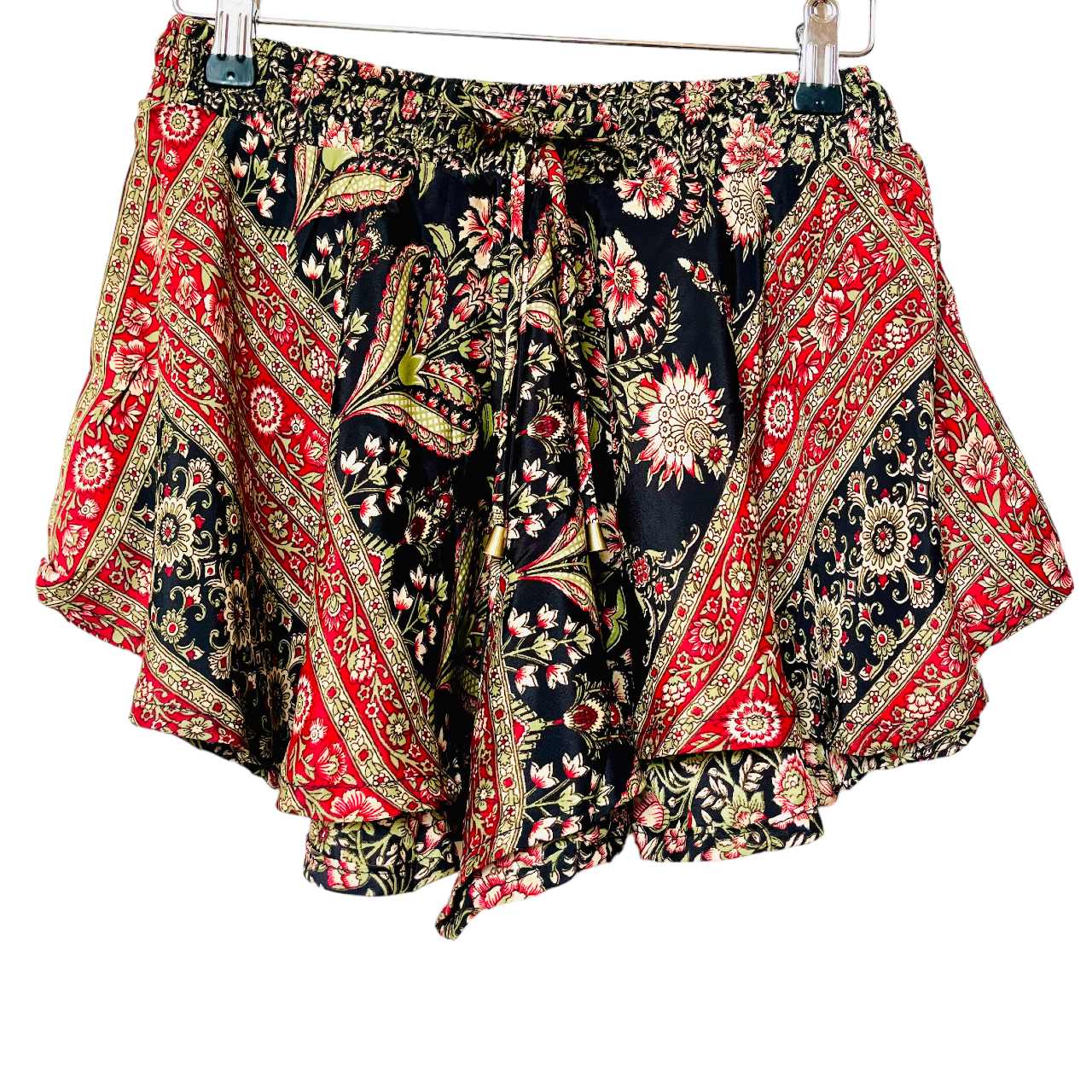 Shortsnederdel i silke med lomme str. S/M