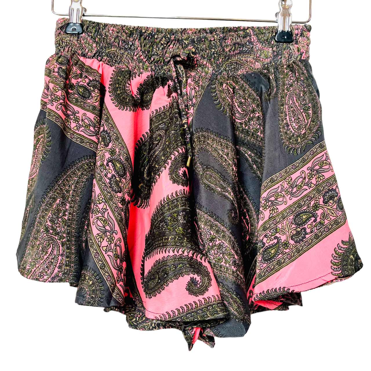 Shortsnederdel i silke med lomme str. XS/S