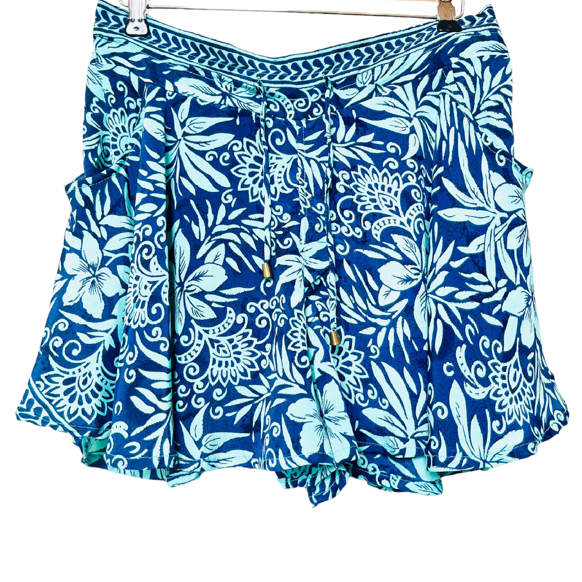 Shortsnederdel i silke med lomme str. M/L