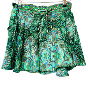 Shortsnederdel i silke med lomme str. M/L