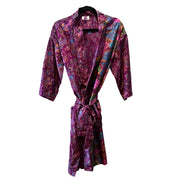 Silke kimono med lomme