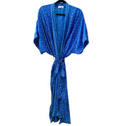Lang Blå Silke Kimono 2.