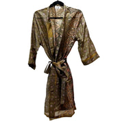 Silke kimono med lomme