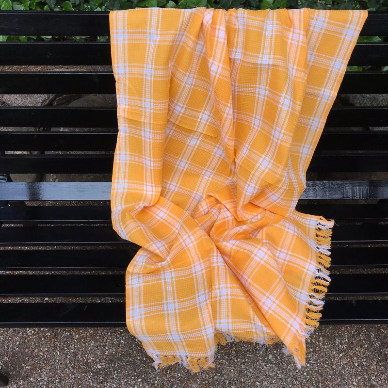 Indisk håndklæde gul