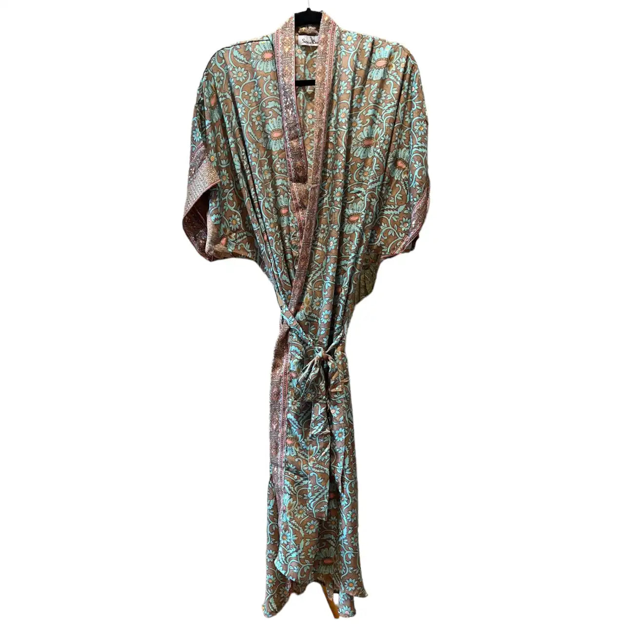 Lang Blomstret Silke Kimono 4.