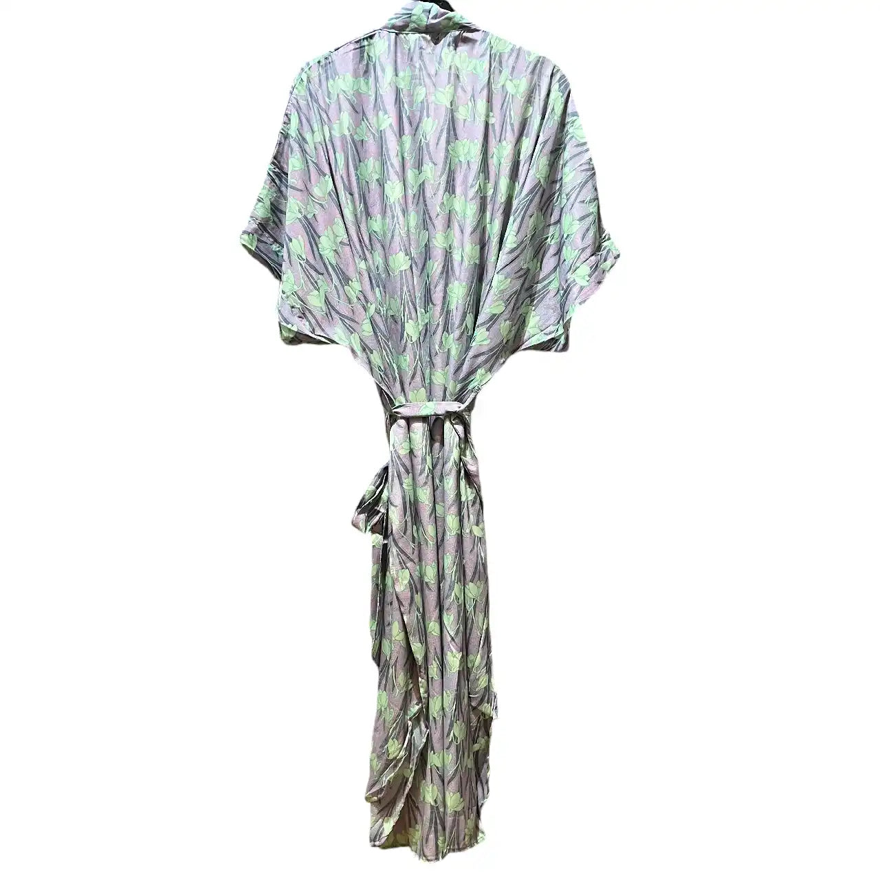 Lang Lysegrøn Silke Kimono 7.