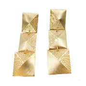 Øreringe guldbelagt trippel drops