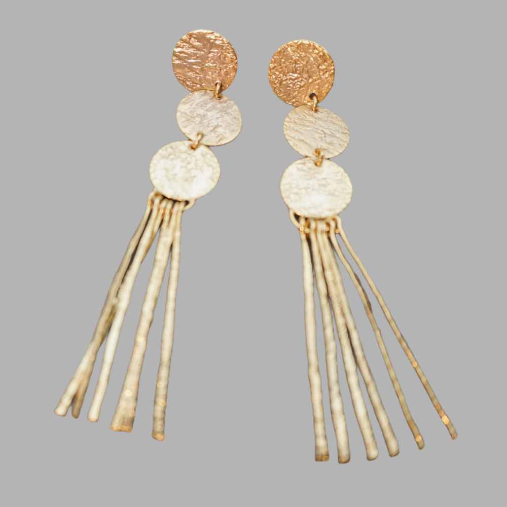 Three Dimes- 18 Karat guldbelagte øreringe