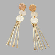 Three Dimes- 18 Karat guldbelagte øreringe