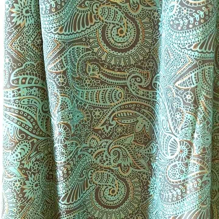 Kaftan med bindebånd/Impire Snit- med guld