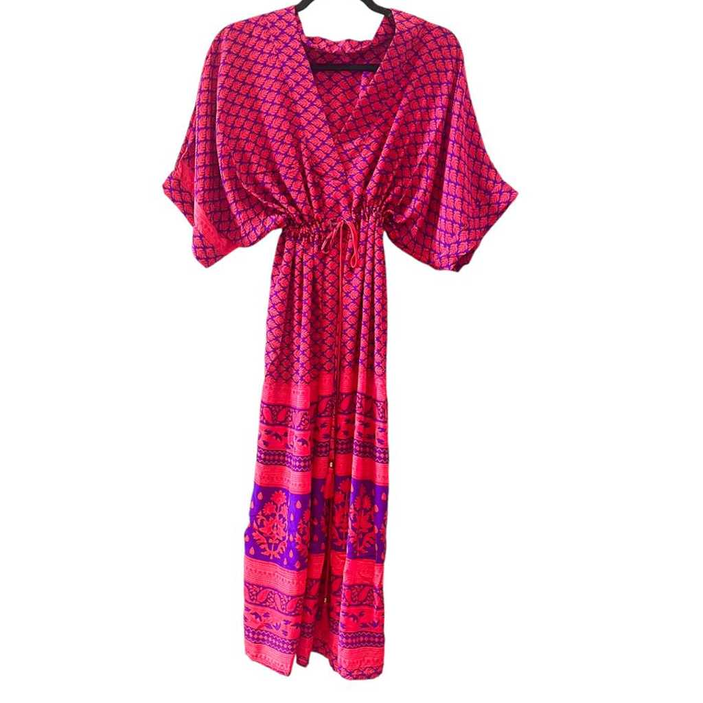 Kaftan med bindebånd/ Impire snit