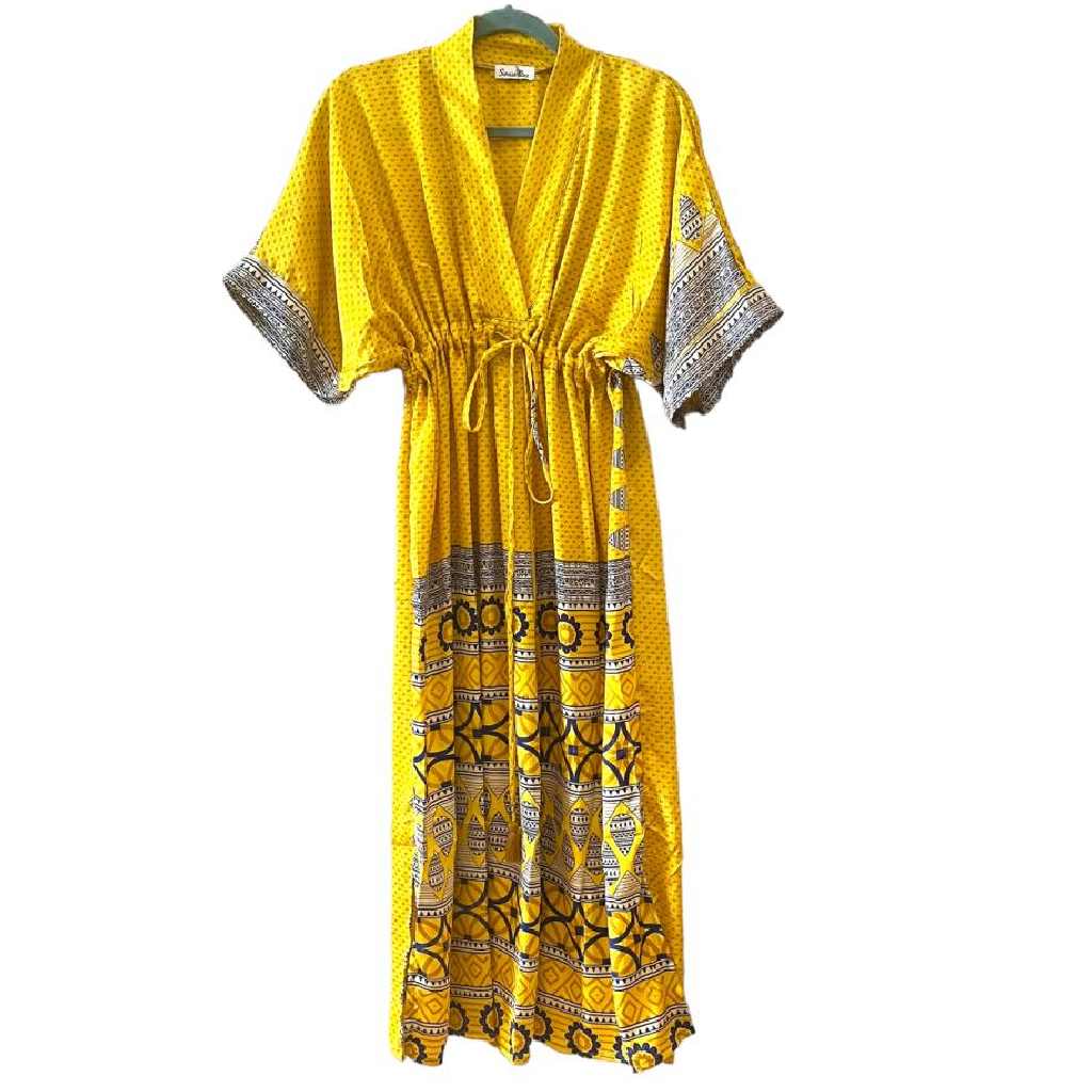 Kaftan med bindebånd/ Empire Snit