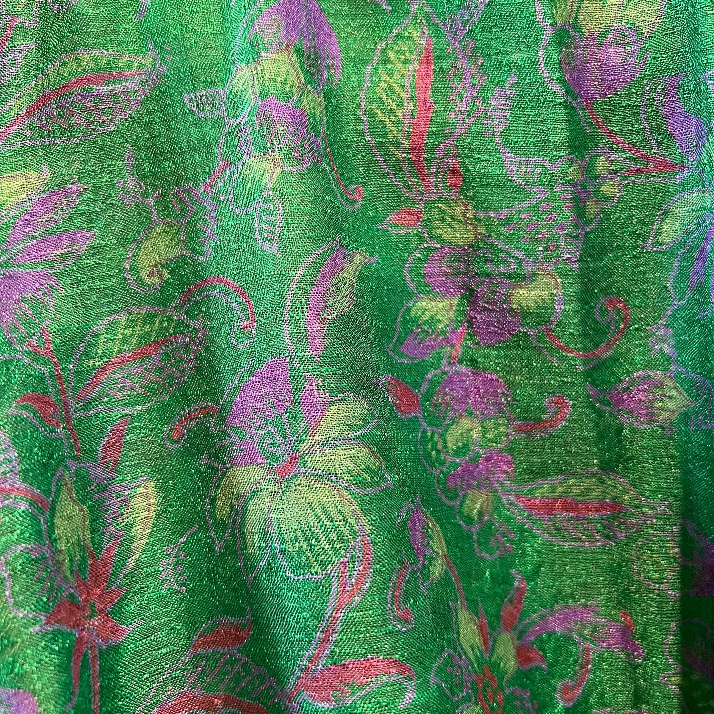 Silke kimono med lomme