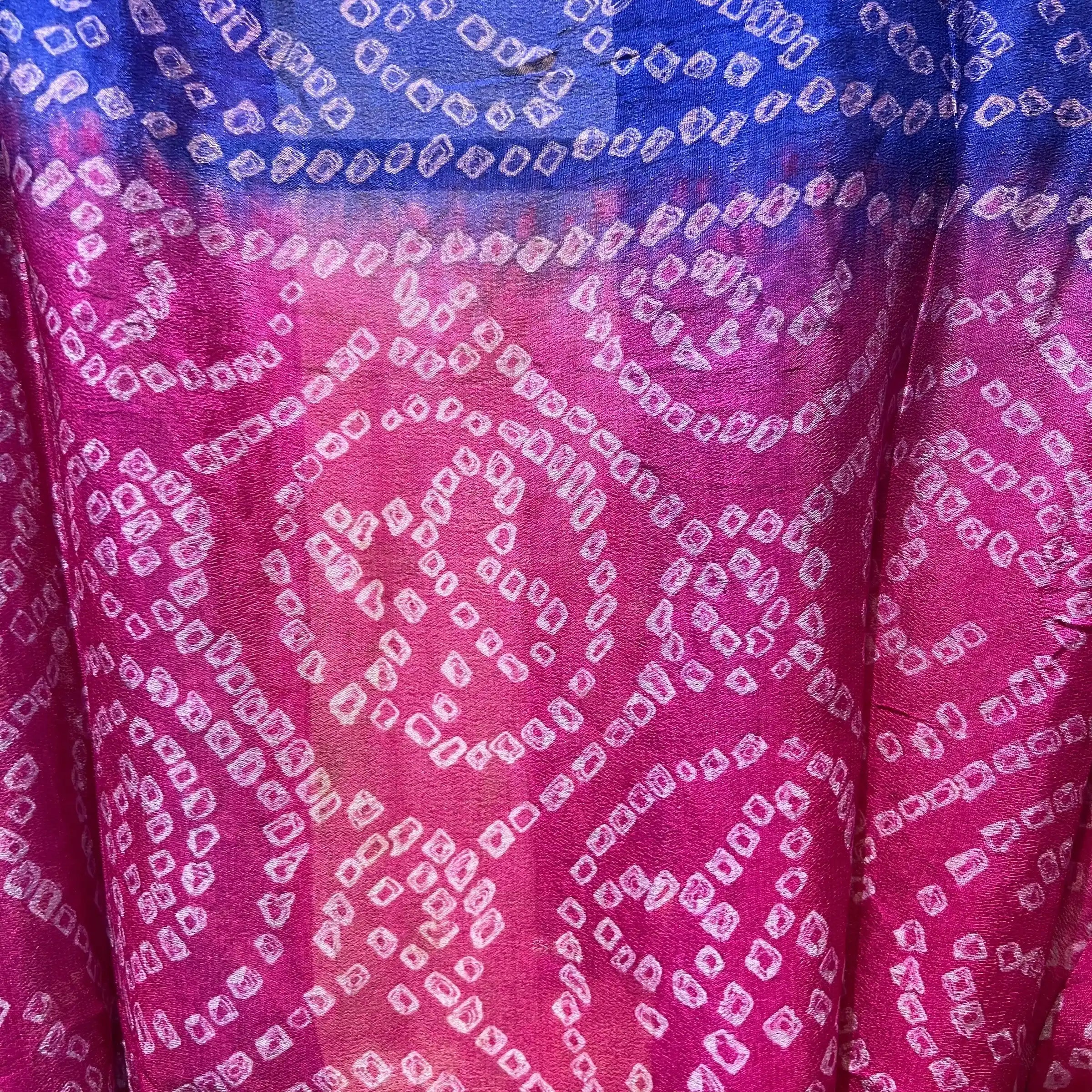 Silke kimono med lomme