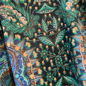 Kort silke kimono med bælte