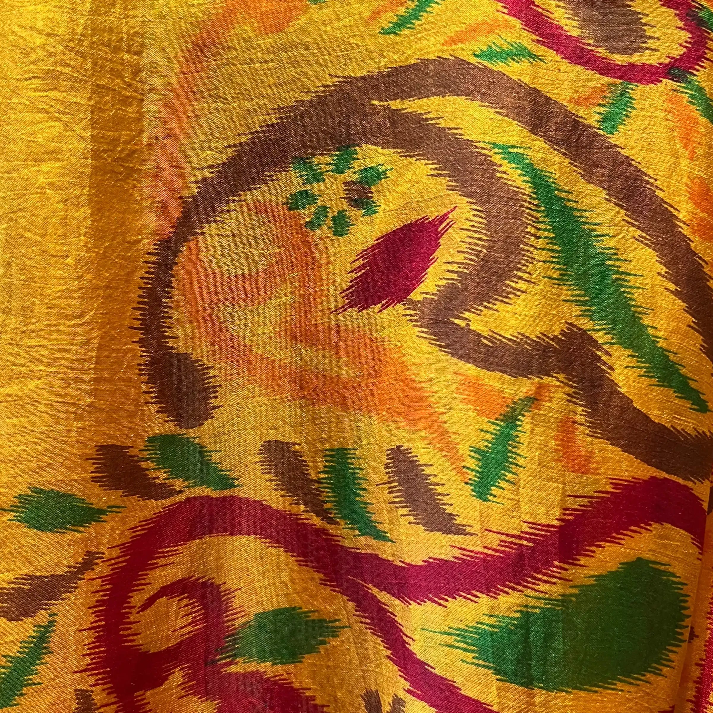 Silke kimono med lomme