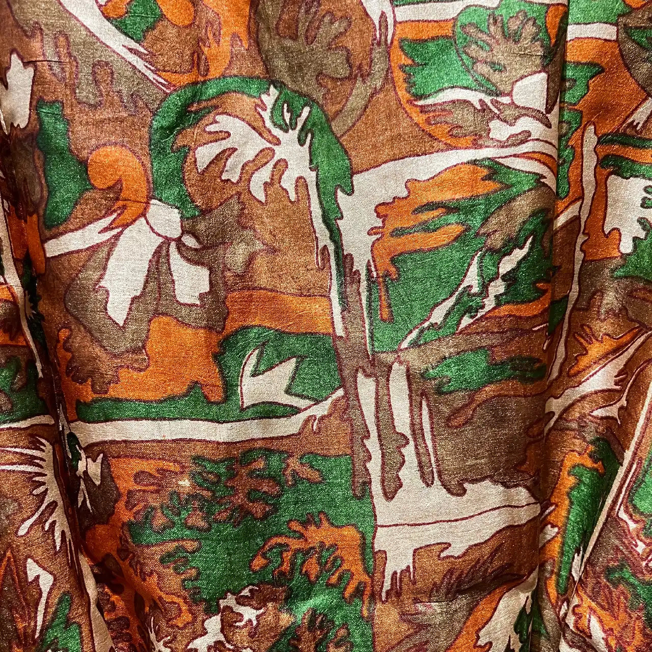 Silke kimono med lomme