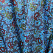 Silke kimono med lomme