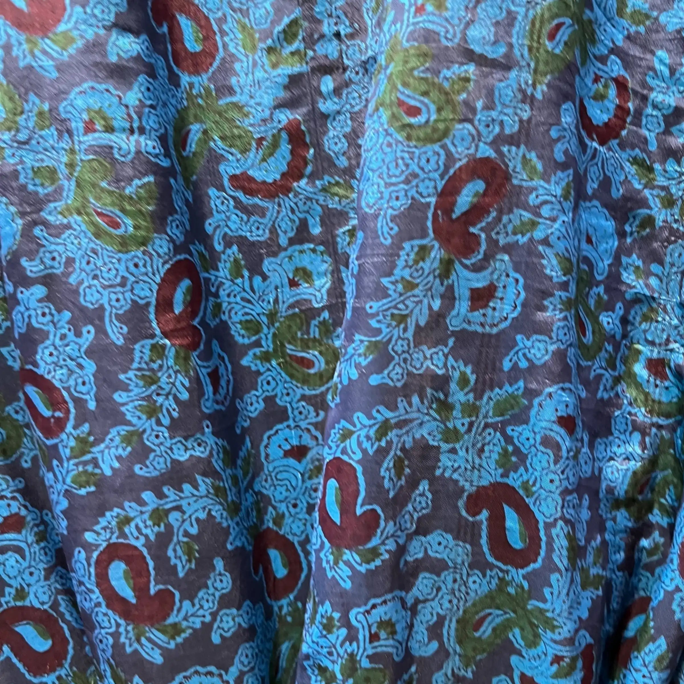 Silke kimono med lomme