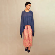 Cashmere Poncho - Blå