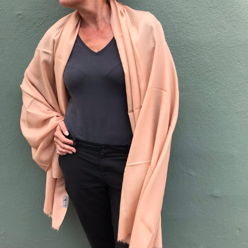 Cashmere Sjal - peach