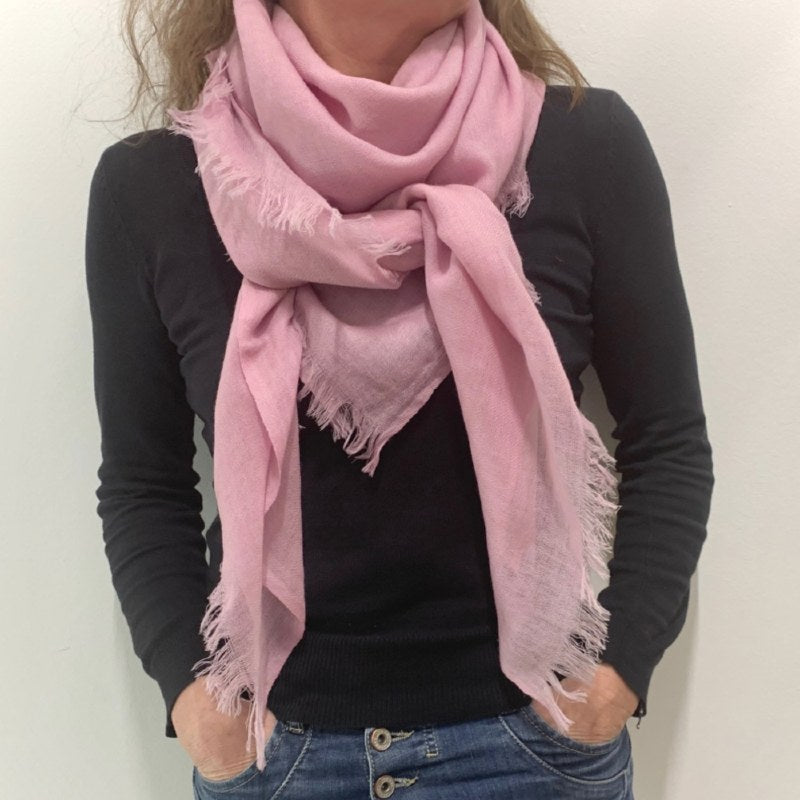 Firkantet sjal, pink