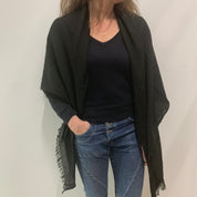 Firkantet sjal, sort