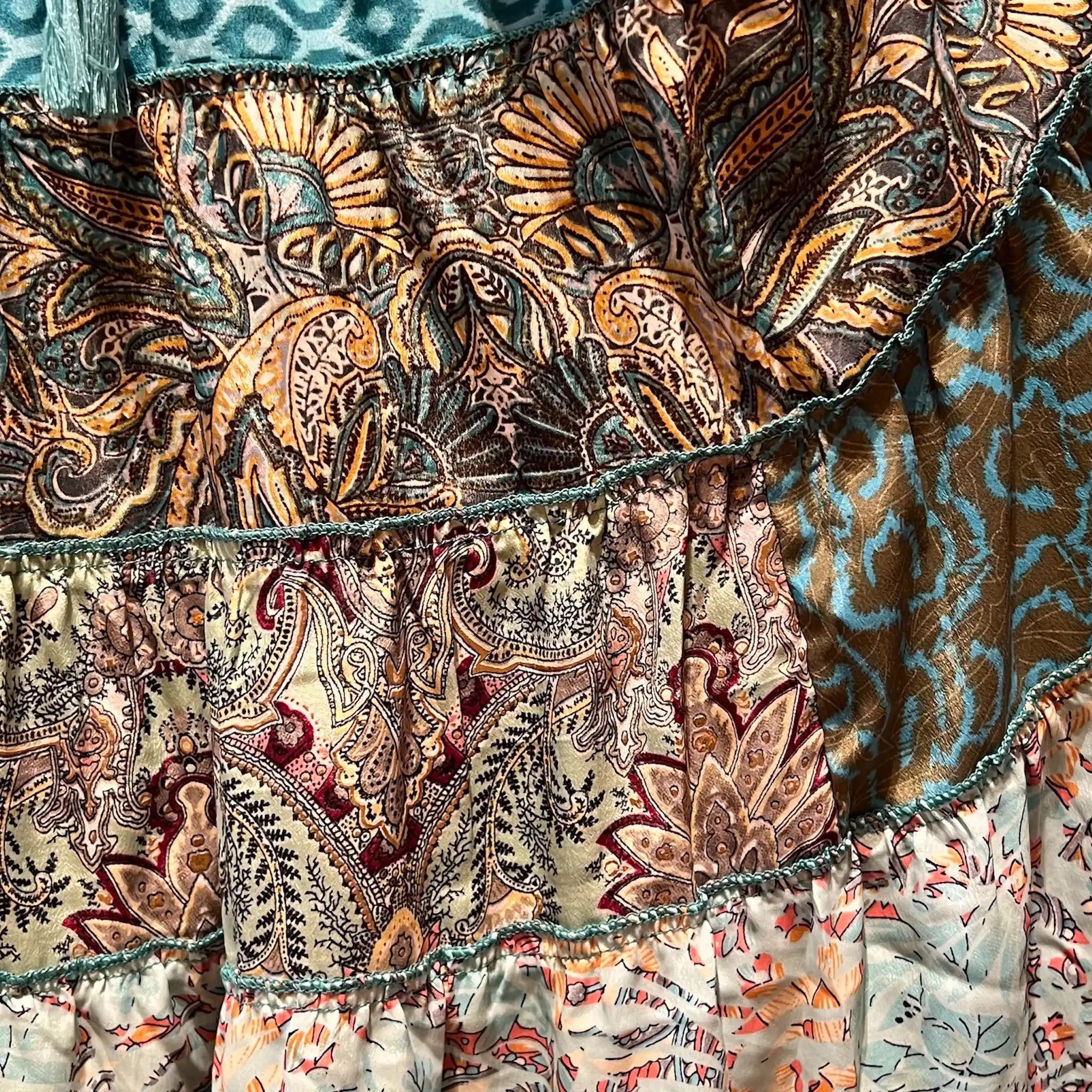 Silke patchwork nederdel