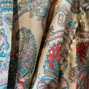 Kort silke kimono med bælte