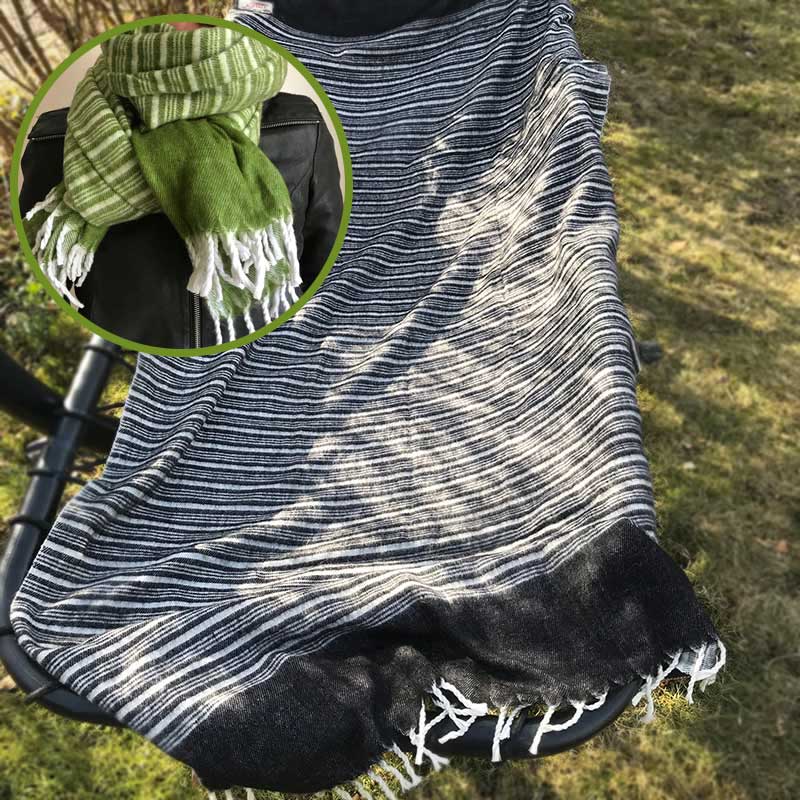 Lille Yak Tæppe/Shawl - Vælg farve