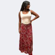 Silke patchwork nederdel