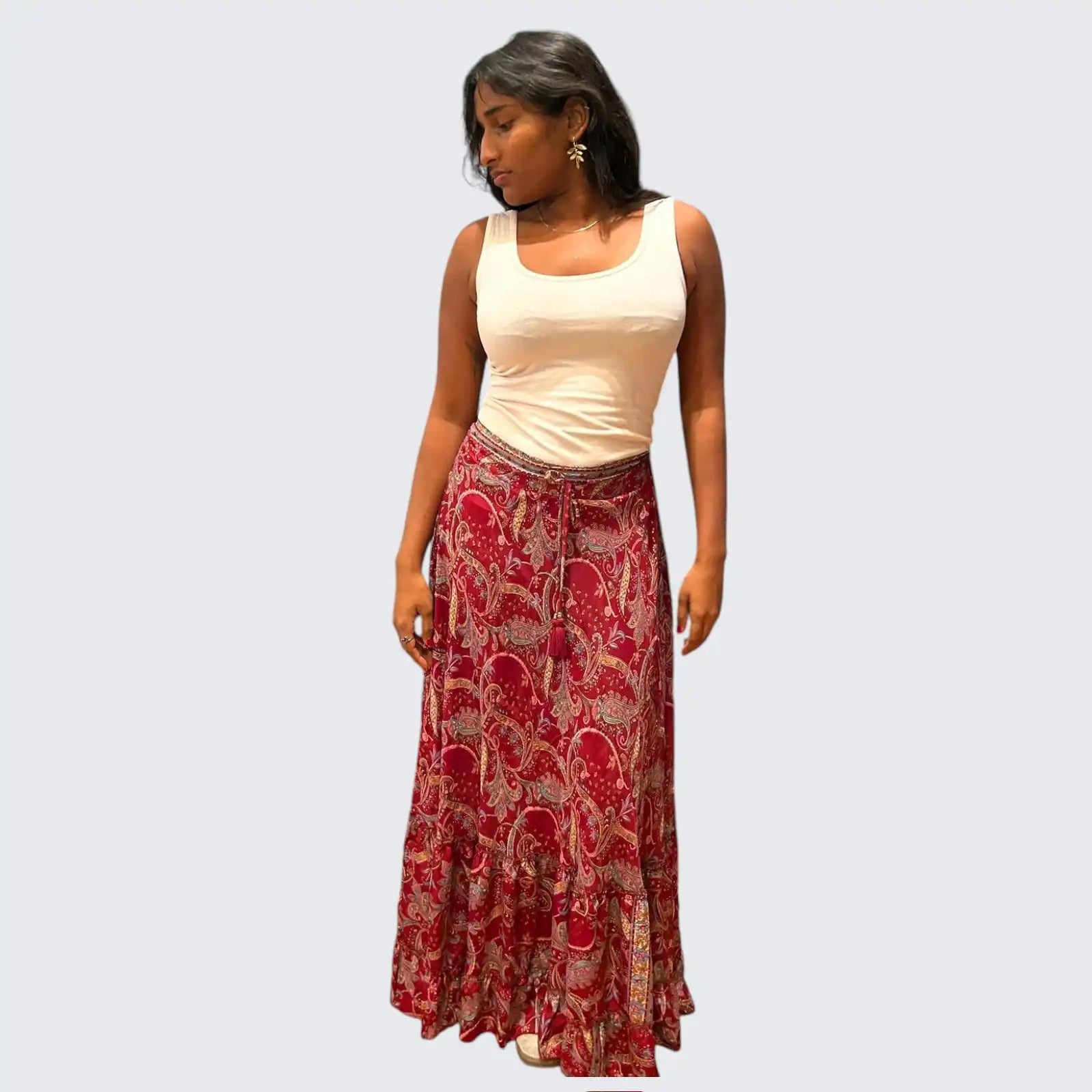 Silke patchwork nederdel