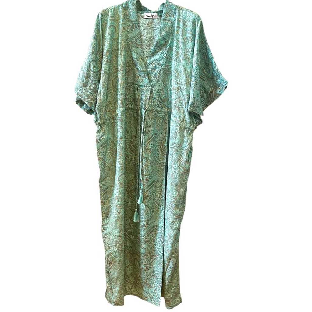 Kaftan med bindebånd/Impire Snit- med guld