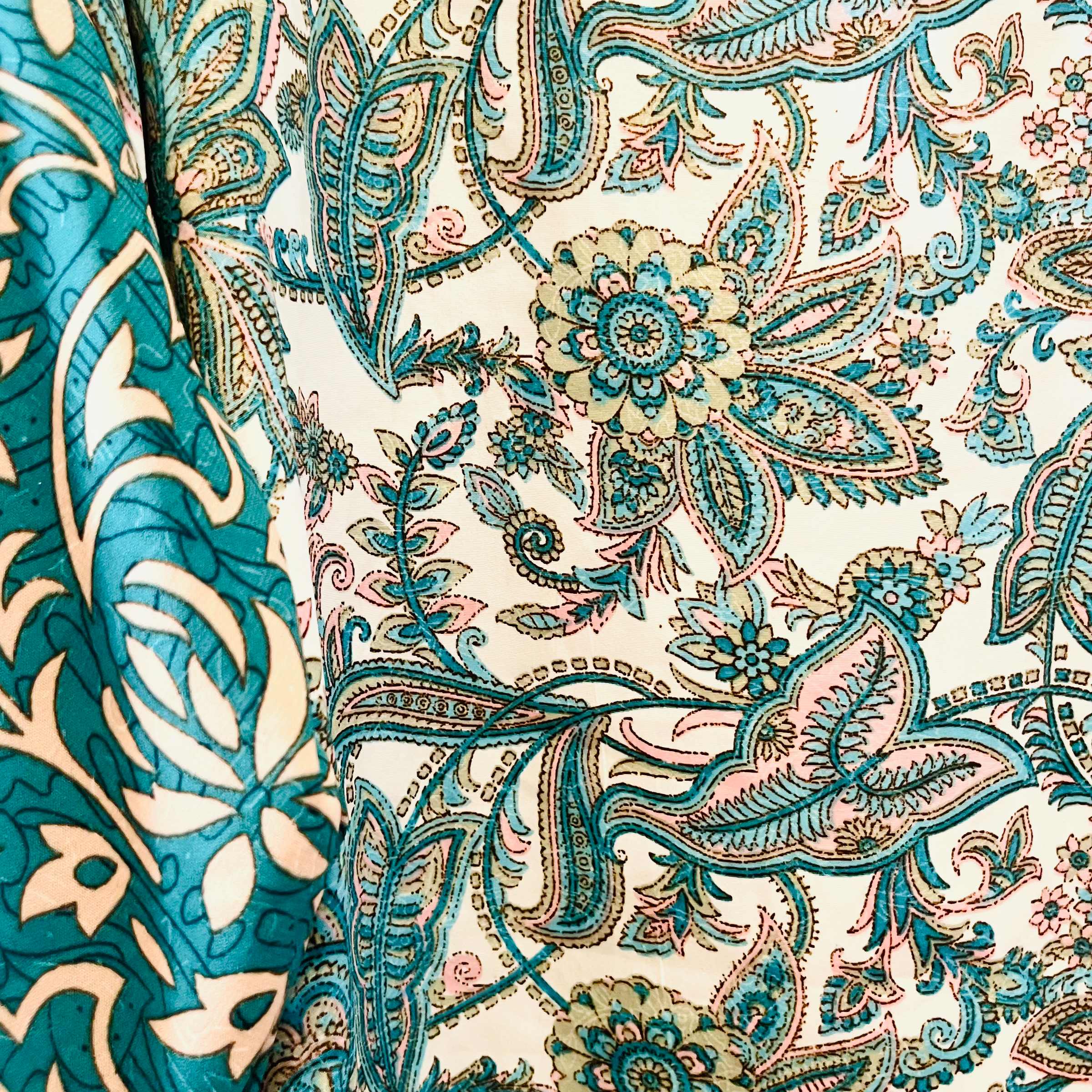 Kort silke kimono
