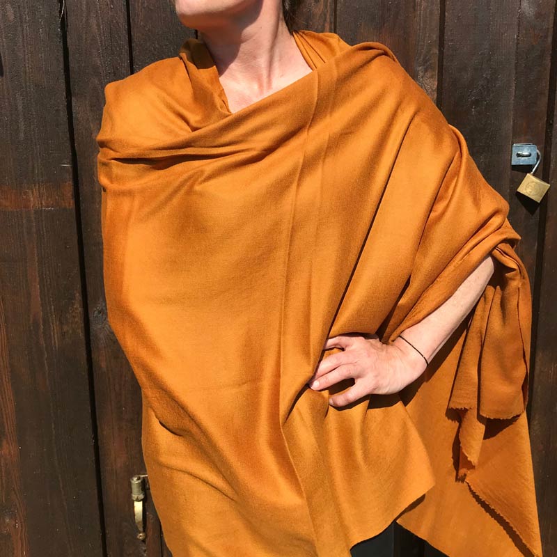 Cashmere Sjal - gylden